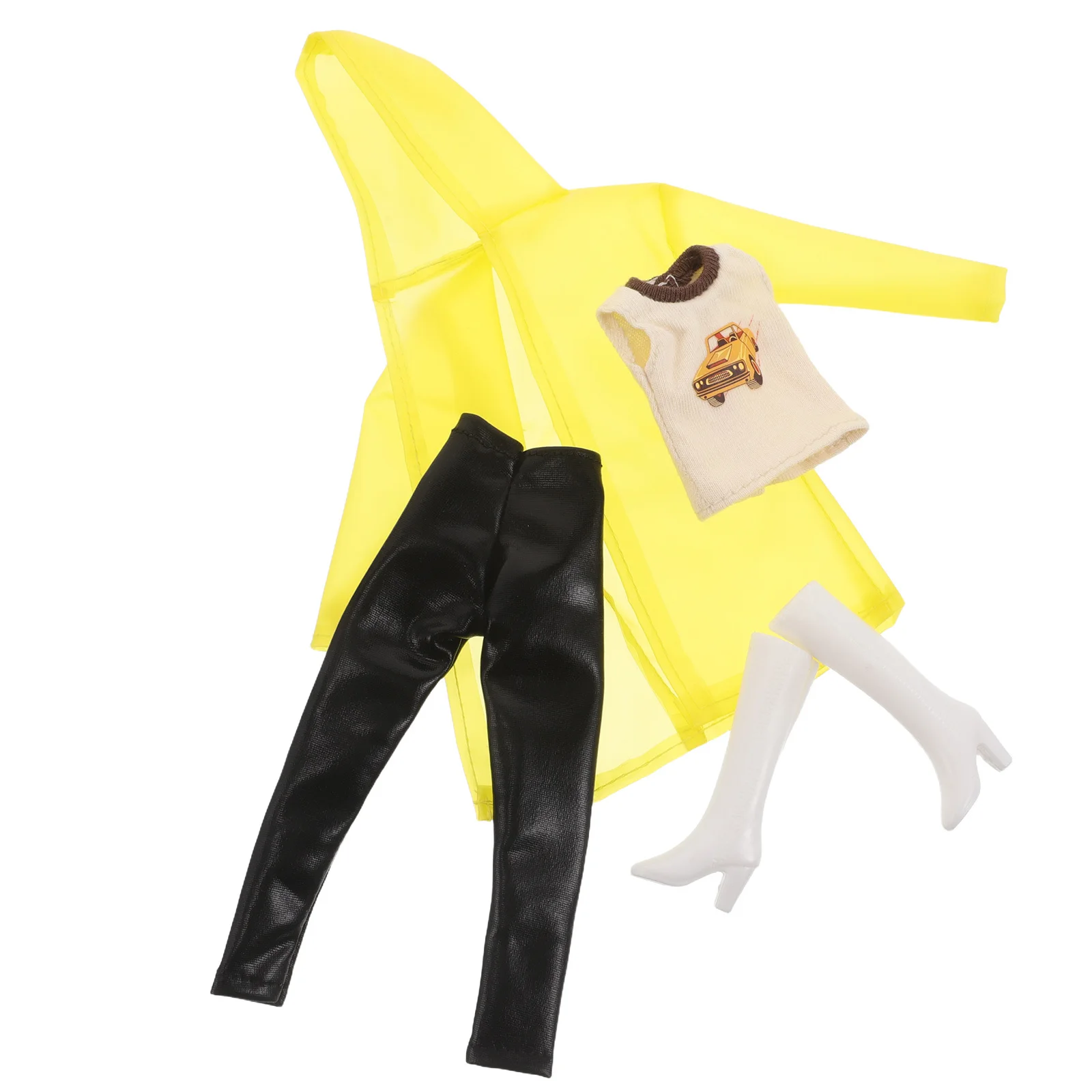 1セット 11インチ レインポンチョ 防水レインコート ミニアウトドア遊び着服セット スタイリッシュコスチューム ごっこ遊び 再利用可能
