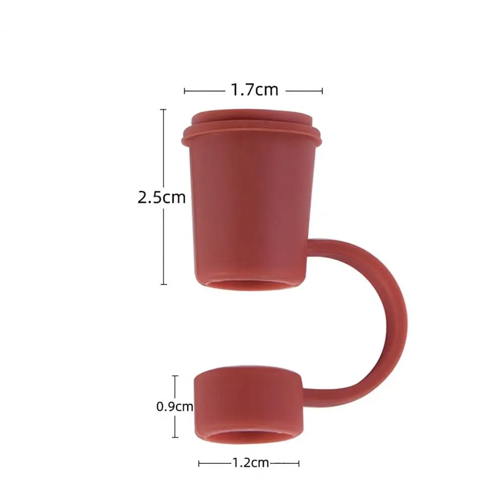 12mm Straw Cover Reusable Food Grade Plastic Straw Cover Protector for Glass Straws Dust-proof Mini Tip Plug Topper Kitchen