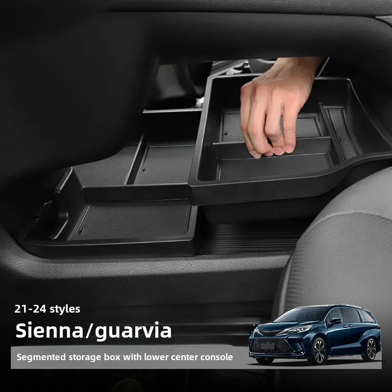 

for Toyota Sienna 2024 2025 Center Console Lower Storage Box Car Interior Accessories Storage Tray Organizer Case 2pcs/set