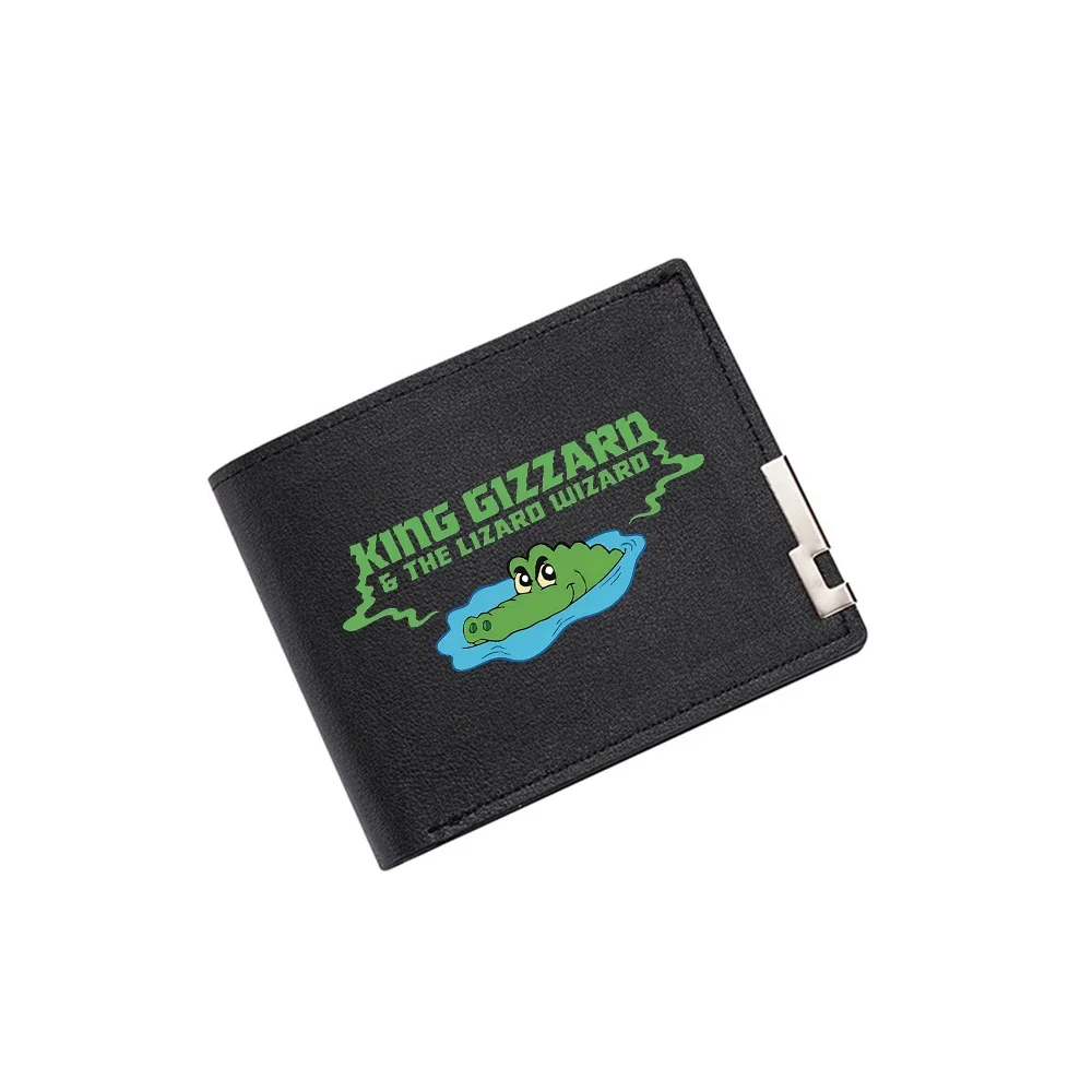 King Gizzard And The Lizard Wizard Green Crocodile Design Men's Wallet With Fashion Print For Casual Business Style - view 5