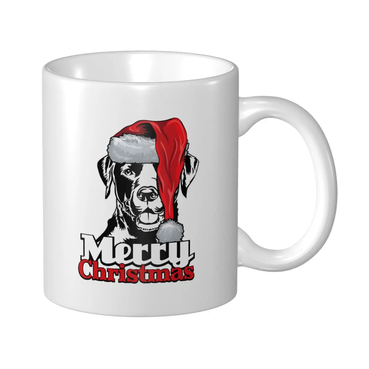 Mark Cup Mug Labrador Retriever Dog Santa Hat Merry Christmas Coffee Mugs Tea Milk Water Cup Travel Mugs For Office Home