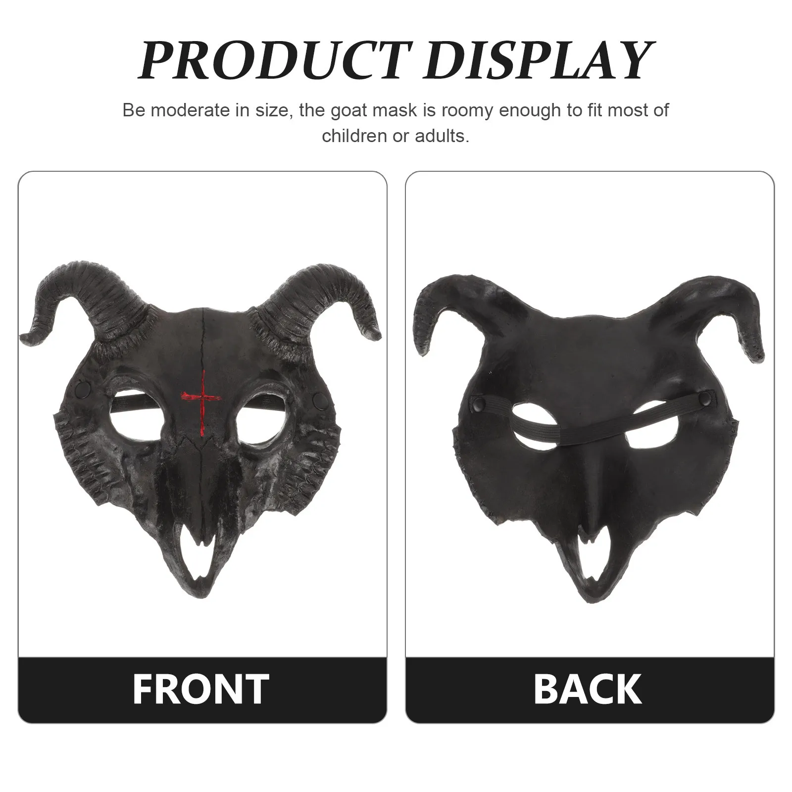 

Goat Mask Halloween Costume Party Face Mask For Festival Cosplay Animal-Shaped Dressing Up Game Event Pu Material Creature