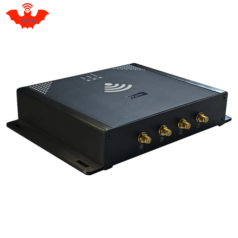 UHF RFID reader impinj E710 4 antenna port ethernet 915MHZ for warehouse logistic production line  fixed rj45 RS232/485 rfid chi