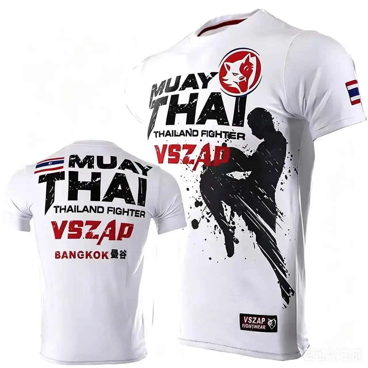 Herren 3D-gedrucktes, schnell trocknendes, atmungsaktives Sport-T-Shirt für Outdoor-Street-Boxen, Muay Thai, Training, Rundhalsausschnitt, für Eltern und Kinder – Detail 12