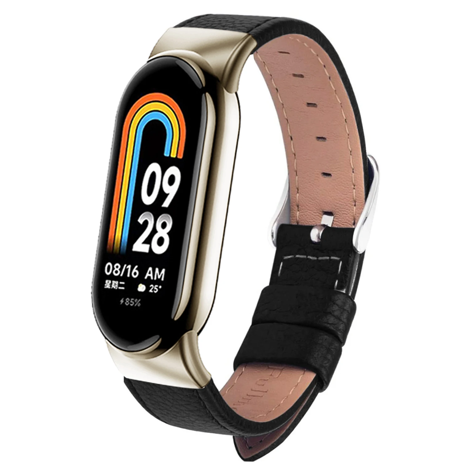 Кожаный ремешок для Xiaomi Mi 8, металлические браслеты для Xiaomi Mi Band 8, кожаный ремешок для часов, аксессуары