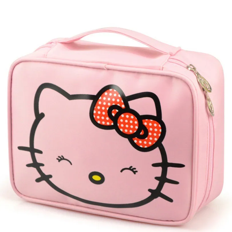 Hello Kitty Makeup Bag Waterproof and Convenient Cartoon Toilet Bag Travel Storage Bag Trendy Makeup Bag Travel Kit TS105