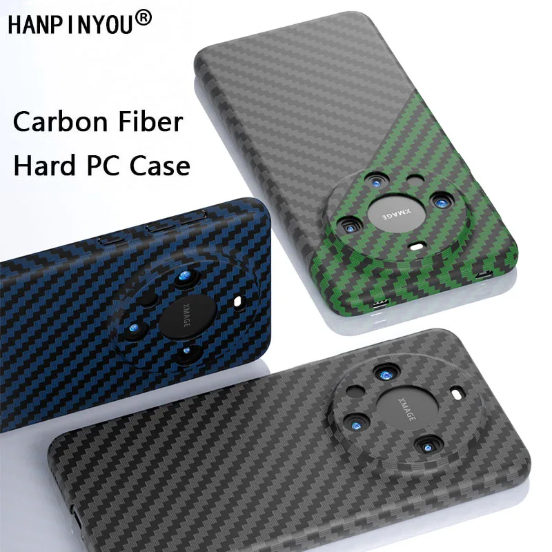 Funda de PC Mate de fibra de carbono para Huawei Mate 60 Pro, carcasa protectora de cámara trasera dura, Ultra delgada, antihuellas dactilares, disipación de calor