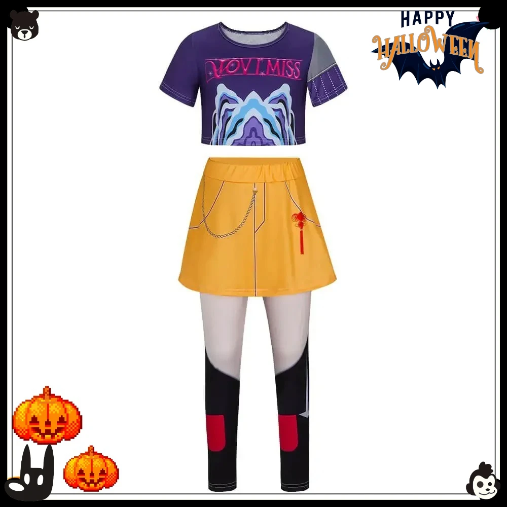 2026 赤毛 Kpop デーモンハンターズ ルミ ミラ ゾイ コスプレ衣装 キッズ ガールズ 誕生日パーティー ハロウィン ステージパフォーマンス服