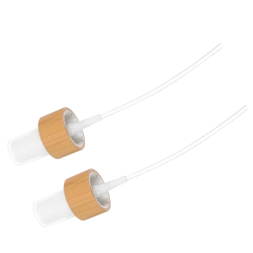 2Pcs Bamboo Trimmed Spray Bottle Caps Fine Mist Nozzles for Essential Oils Perfume Cosmetics Easy to Replace Spray Bottle Top