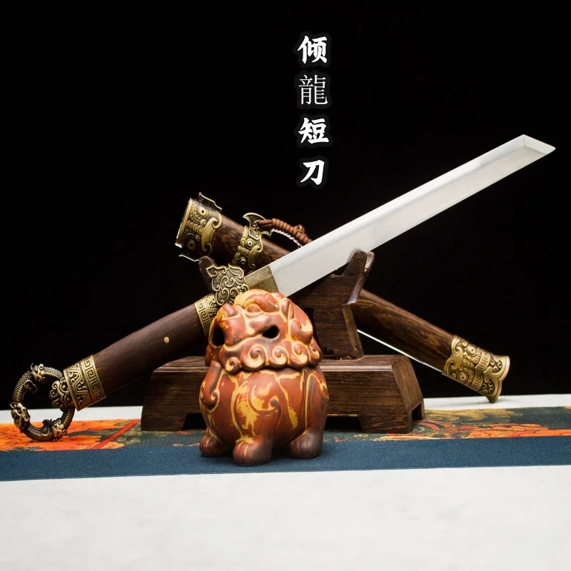 Longquan City Sword Ring Head Short Knife Xiao Tang Horizontal Knife Craft Ornament High end Decorative Cold Weapon