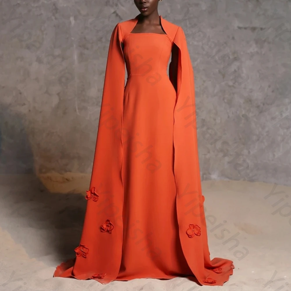 

Elegant A Line 3D Flowers Evening Dresses Sexy Celebrity Long Dress Exquisite High Quality Prom Party Gowns for Women Customized