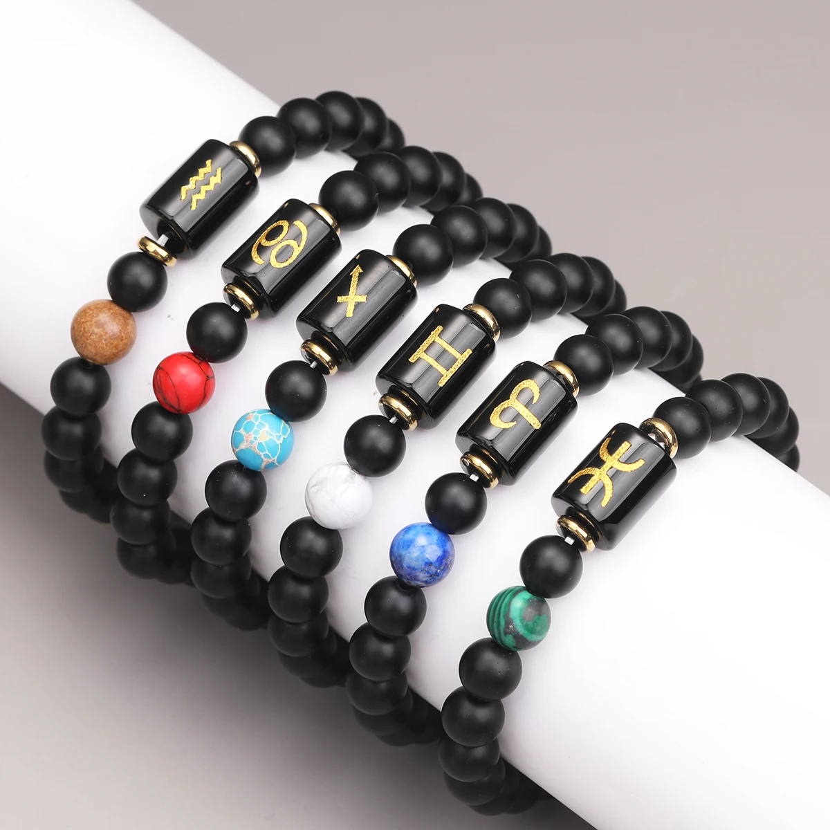 12 Zodiac Sign Bracelet Homme Constellation Bracelet for Men Aries Virgo Leo Libra Charm Bangle Women Friendship Jewelry on Hand