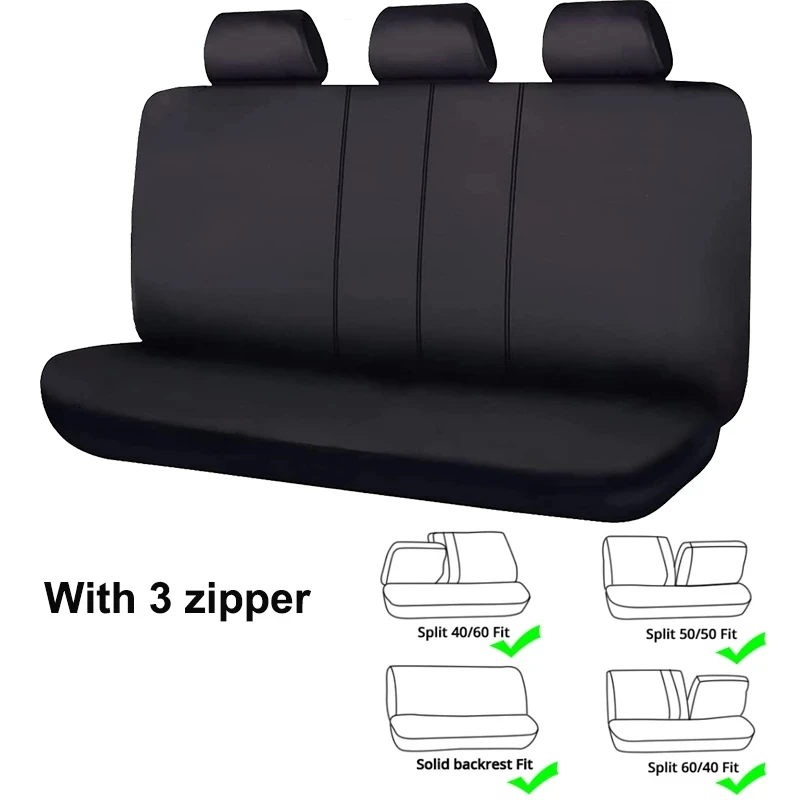 כיסויי מושב אחורי אוניברסליים מפוליאסטר AUTO PLUS מתאימים לרוב הרכבים, SUVים, משאיות ואביזרים לפנים של הרכב
