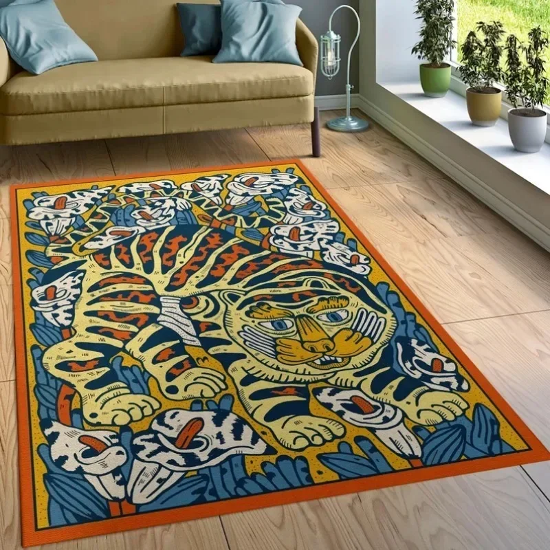 

Abstract Decorative Living Room Carpet Nordic Bedroom Bedside Plush Floor Mat Leisure Area Coffee Table Soft Rug Ковер Tapis 러그