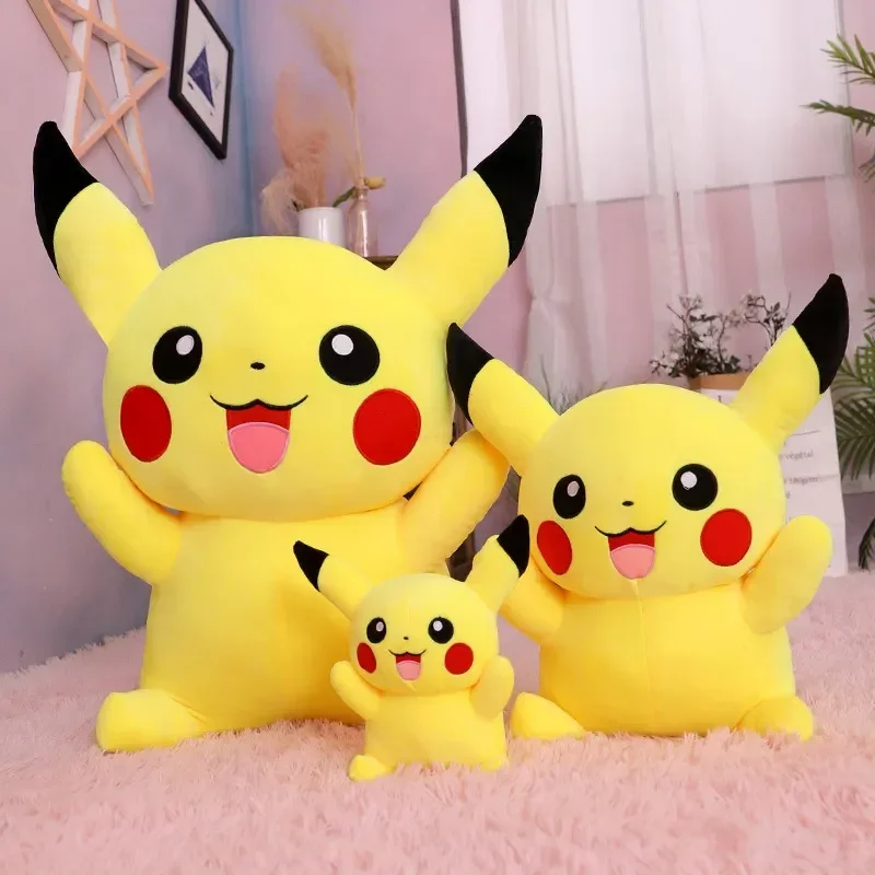 Pokemon Anime figure Pikachu Kawaii Peluche bambola Peluche molto carino Pikachu Peluche decorazione della stanza bambini regali di compleanno di