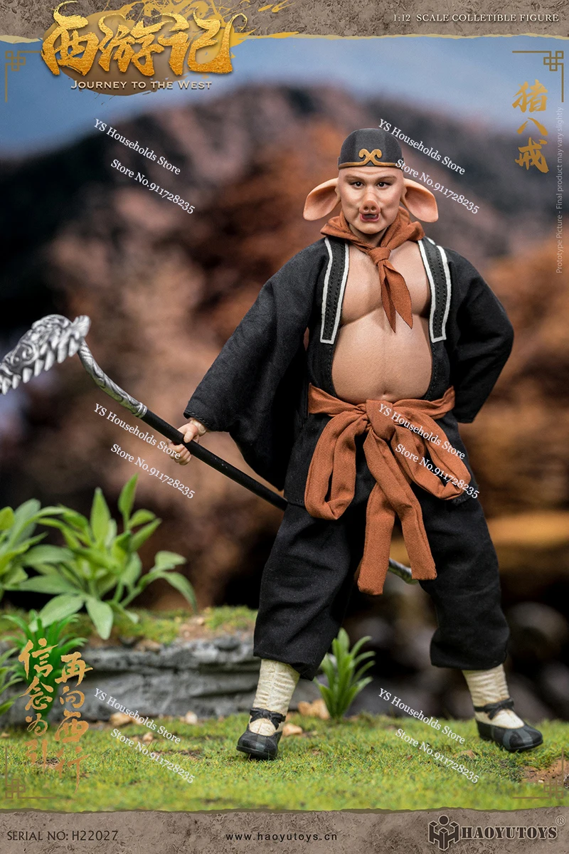 HAOYUTOYS 1/12 Scale H22027 Zhu Bajie H22028 Sha Wujing Action Figure The Journey to the West Myth Simulation 6