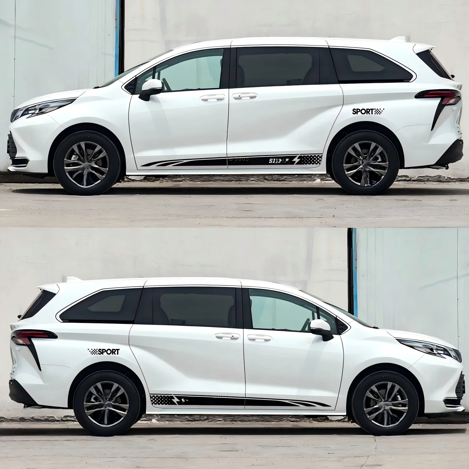 For 2027 Toyota Sienna Sport Car Sticker Minimalist Custom Body Side Stripe Door Decal Auto Styling Graphics
