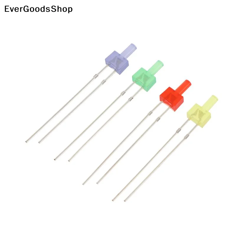New20Pcs 2MM Tower LED Diode Long Pin Through Hole Indicator Light Low Bright Power For Circuit DIY Equipment Signal Lamp