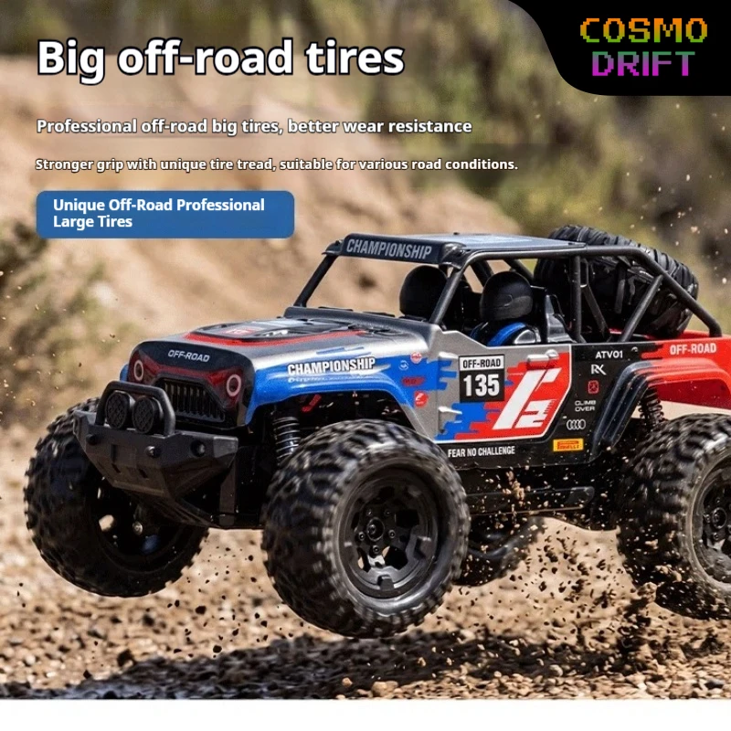Large RC Remote Control Car Toy, High Speed Drift Off-Road Climbing Buggy 1/12 Big Foot Racing Vehicle Electric Hobby Toy Car