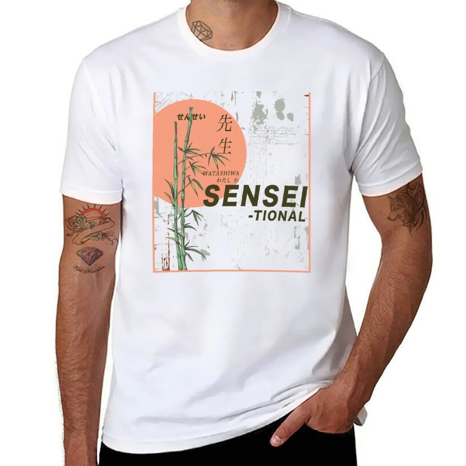 

Sensei Japanese T-Shirt funny t shirts man t shirts for man pack cotton T-Shirt