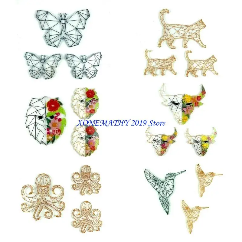 F42F قالب سيليكون قوي سهل الإصدار على شكل حيوان جميل ملحق محمول للأكواب ذاتية الصنع والمشروعات المنزلية المزخرفة #4