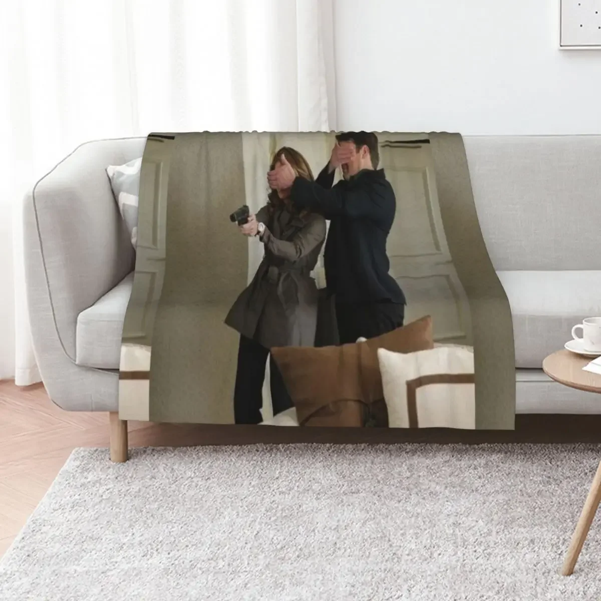 

Castle and Beckett Digital Art by stass Throw Blanket Decorative Throw Single cosplay anime Custom Blankets