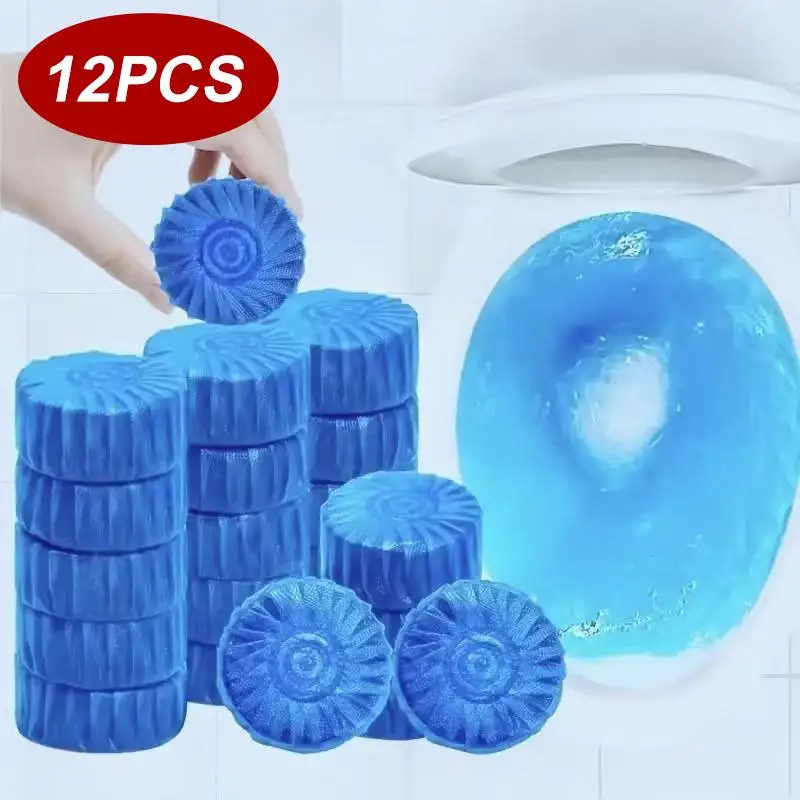 12個入りトイレクリーナーブロック、低臭、爽快、連続洗浄、長持ちする除菌