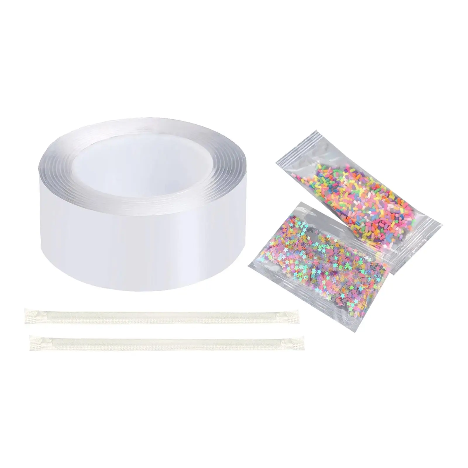 Blow Bubbles Balloons Double Sided Tape Sticky Interesting Tapes Strips Depress Stress Toys for Kids Adults