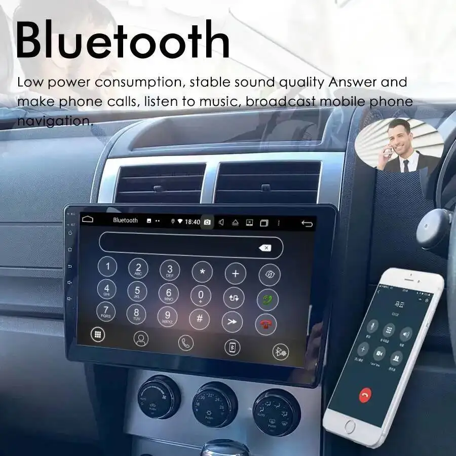 Android 15 Car Radio For Jeep Liberty 2010 For Dodge Nitro 2008 Carplay Android Auto Bluetooth GPS Navi WIFI Stereo Video Player