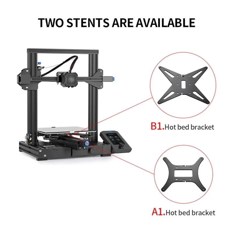 Printer Hot Bed Stand Hotbed Supporter YAxis Carriage Heating Platform,for Ender 3 Cr-10 YAxis Stand Assemble DIY Aluminum