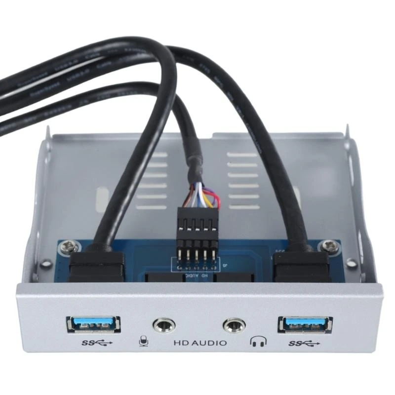 19Pin to USB3.0 Front Panel with 3.5mm Earphone Panel Fast Data Transfer