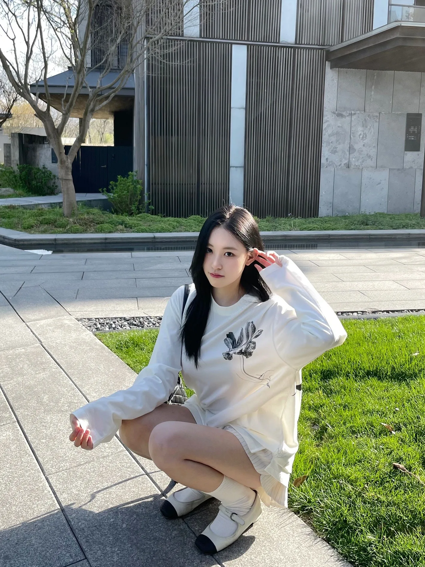 

Женская модная футболка Maste Mulan Drunkenn свободного кроя с круглым вырезом, длинными рукавами и принтом, удобная и универсальная.