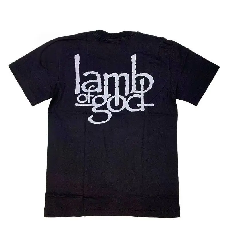 God Lamb Sheep Traditional Heavy Metal Band Cotton Vintage Print Short-Sleeved T-Shirt for Men view 2