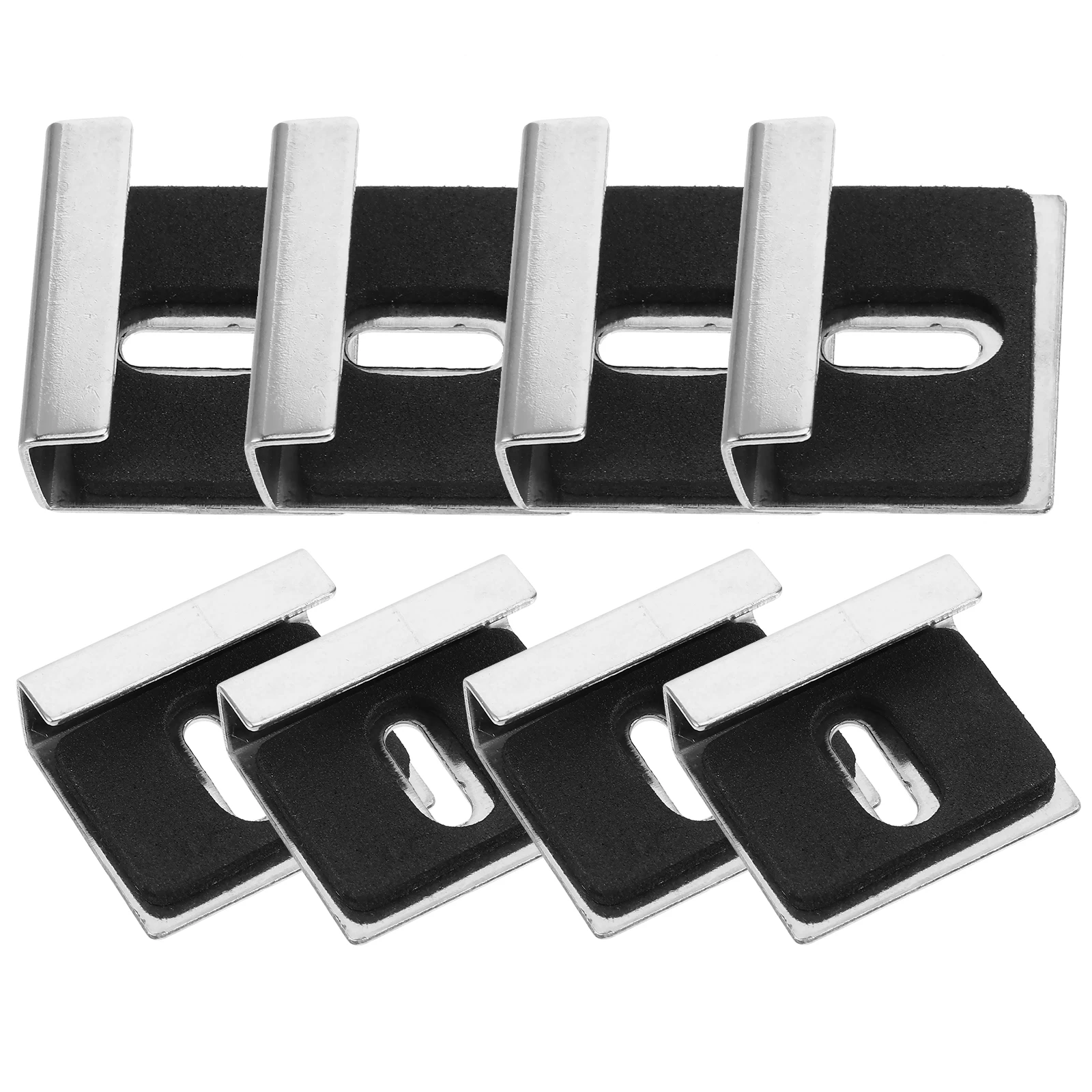 

8pcs Mirror Clips for Frameless Bathroom Mounting Heavy Duty Glass Retainer Wall Hangers Stainless Steel Practical Durability