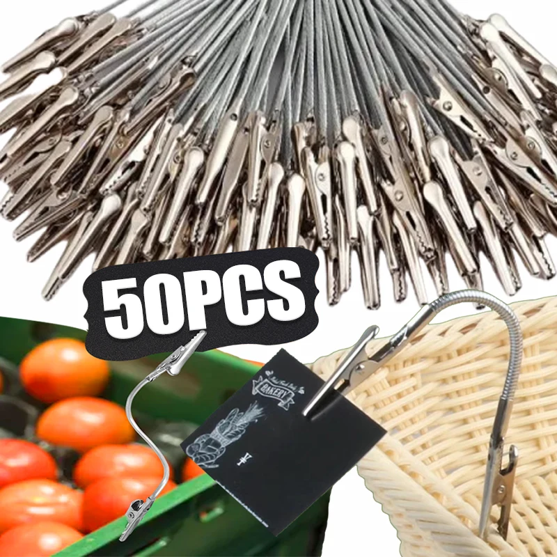 

Non-insulated Alligator Clips Metal Wire Alligator Clamp DIY Flexible Hose Alligator Clips Memo Card Photo Picture Note Holder