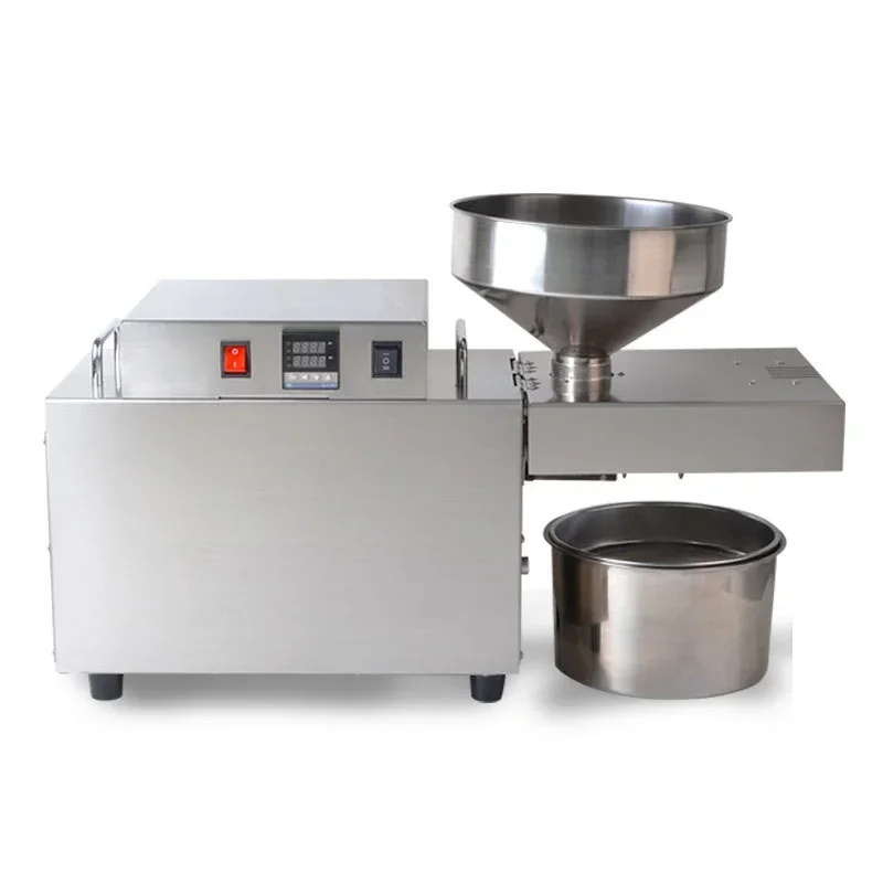 Stainless Steel Linseed Oil Press, Peanut Oil Press, Hot and Cold, Large Oil Press, 15 Kgs per H, 110V, 220V, 2000W