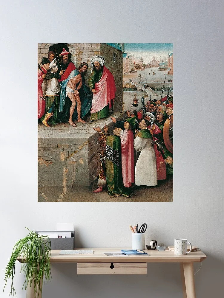 Hieronymus Bosch Ecce Homo, Print Art Canvas Poster,Living Room , Home Wall Decor Picture