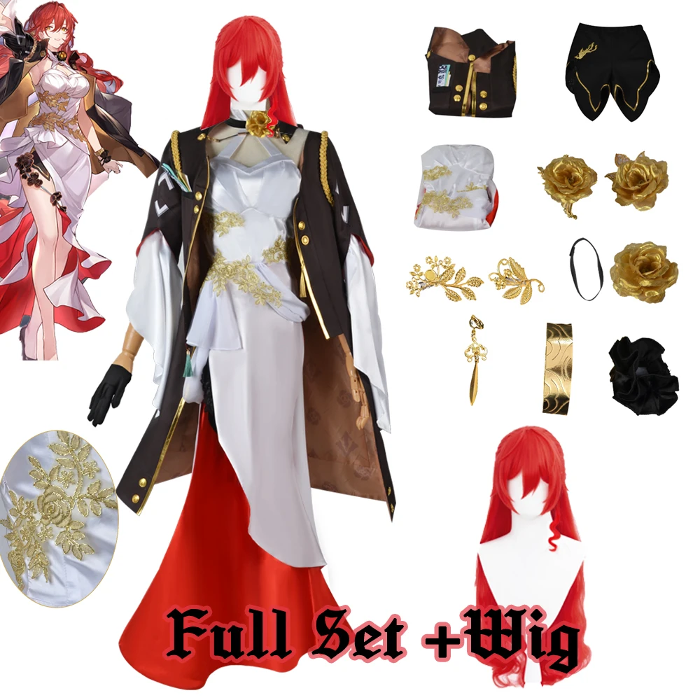 XS-3XL In Stock Game Honkai Star Rail Himeko Cosplay Costume Full Set Suit With Accessories Himeko Wig Cosplay Costume