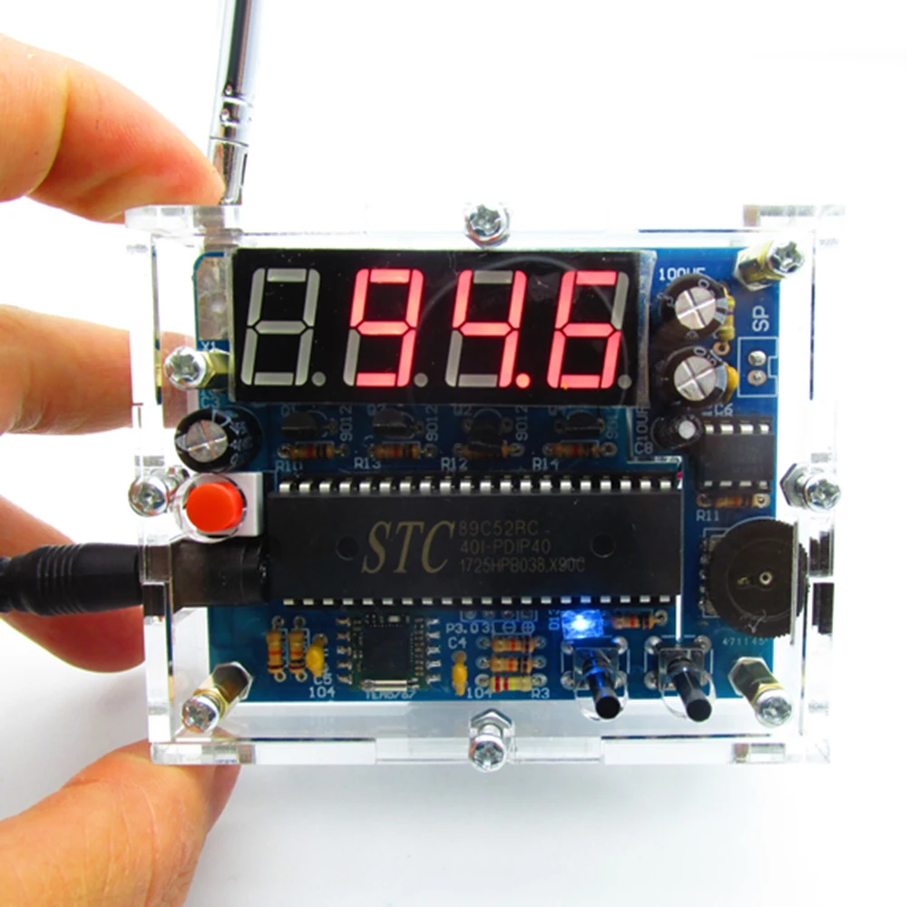 

Набор для самостоятельной сборки цифрового FM-радиоприемника LED DIY Kit: модуль FM-радио SCM, комплект для пайки, практикум, динамик 5 Вт, регулировка частоты 87-108 МГц