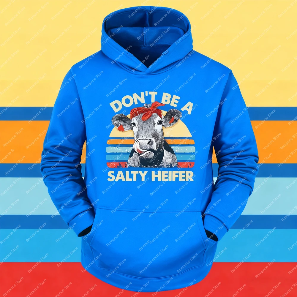 

Мужские толстовки с капюшоном для приключений на открытом воздухе, повседневная толстовка с капюшоном «Не быть Salty Heifer», женские толстовки с длинными рукавами и рисунком, детские толстовки