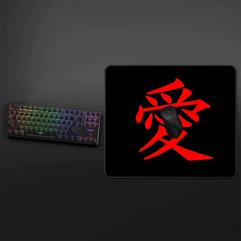 E-Sports Mousepad 40x45cm Locking Edge Keyboard Desk Mat Chinese Character 