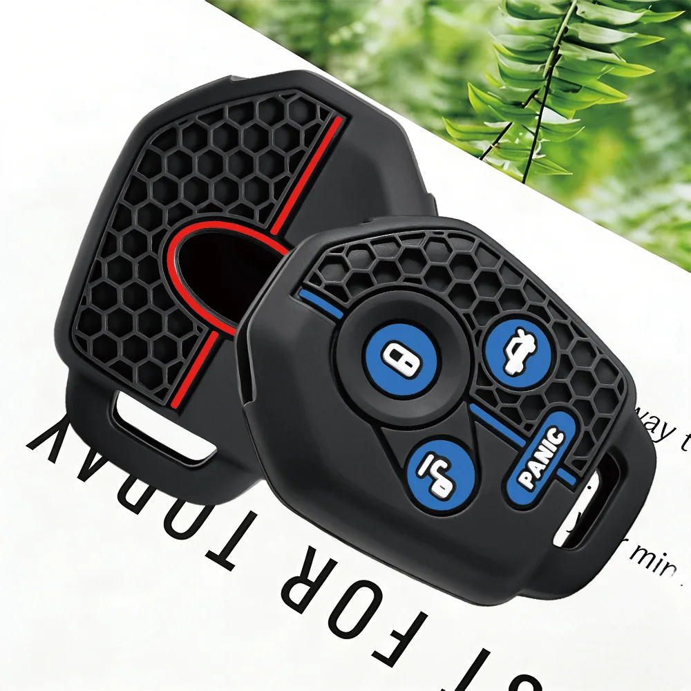 Non-slip Key Shell for Subaru Crosstrek Forester Impreza Legacy Outback Tribeca WRX STI XV Crosst, Honeycomb Silicone