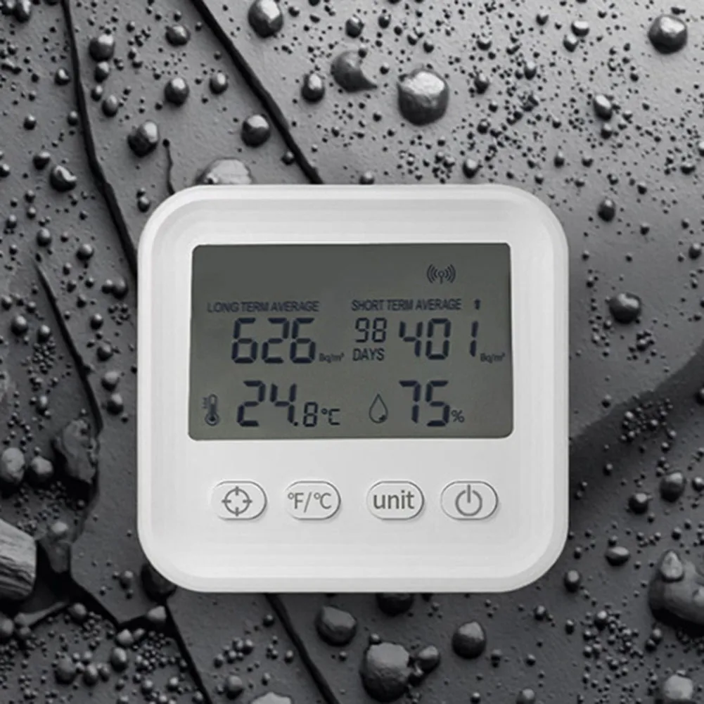جهاز مراقبة هواء رادون صغير، مستشعر درجة الحرارة والرطوبة متعدد الوظائف، جهاز استشعار داخلي، كاشف غاز رادون داخلي #4