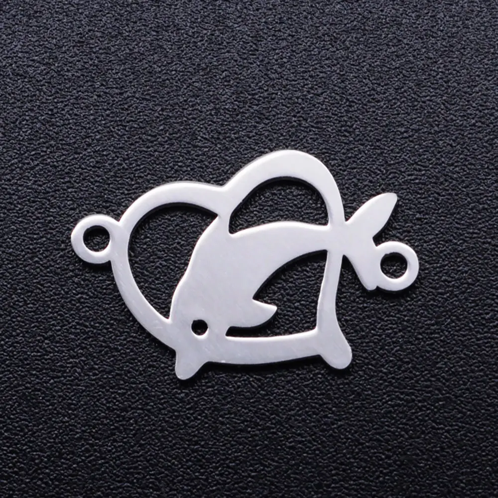 10pcs/lot Music Symbol Stainless Steel DIY Connector Charms Wholesale OEM Connectors Charm Accepted Jewelry Making Connectors