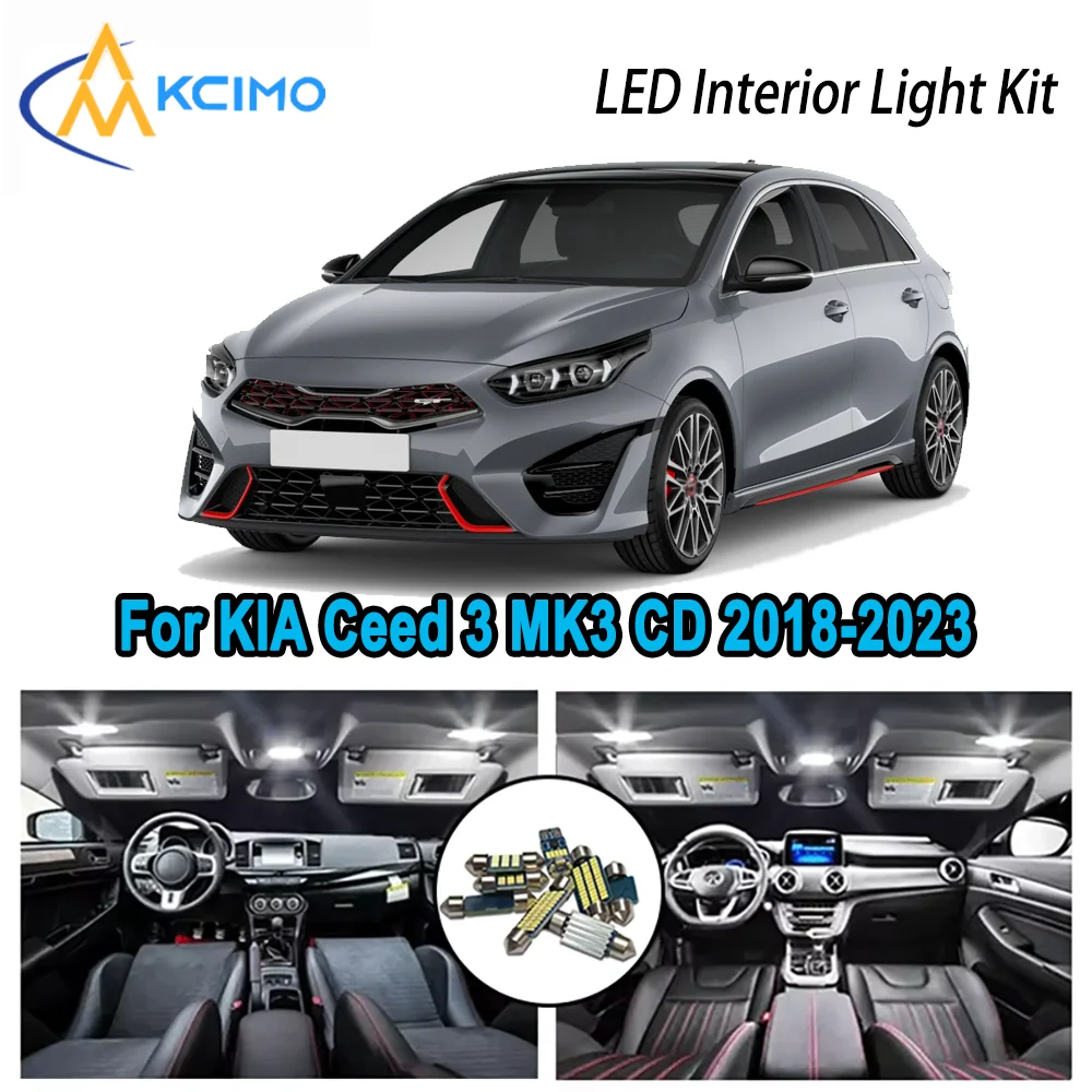 

High-Quality LED Interior Kit for KIA Ceed 3 MK3 CD 2018-2023 2019 2020 2021 Premium Error-Free Dome Map Trunk Automotive Lamps