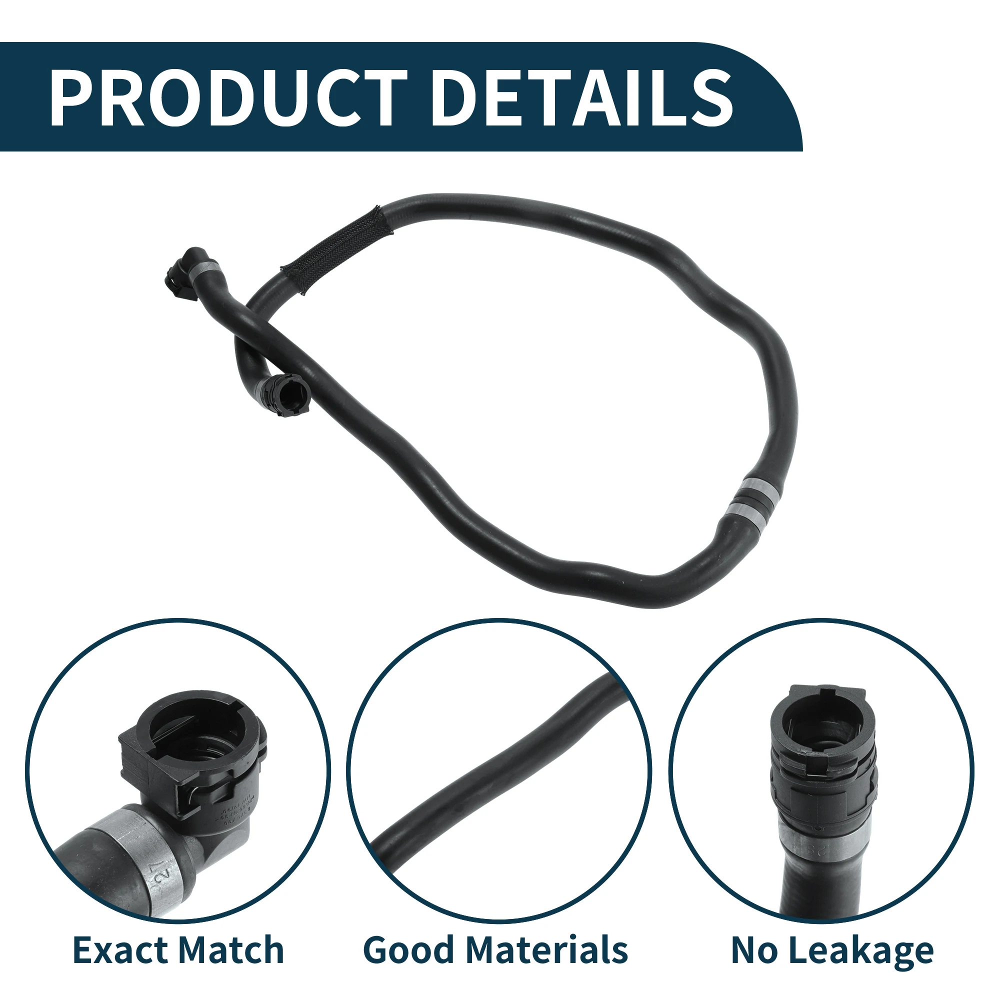 

Шланг радиатора UXCELL для серии 7 2016-2018 No 17128670995, резиновая трубка охлаждающей жидкости, черная