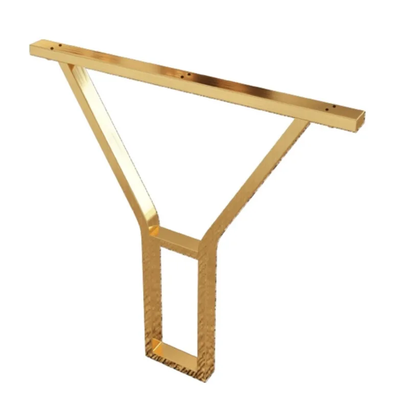 Unilateral Foot Desk Stand Dressing Table Table Foot Stainless Steel Electroplating Y-shaped Island Table Leg Cabinet Support
