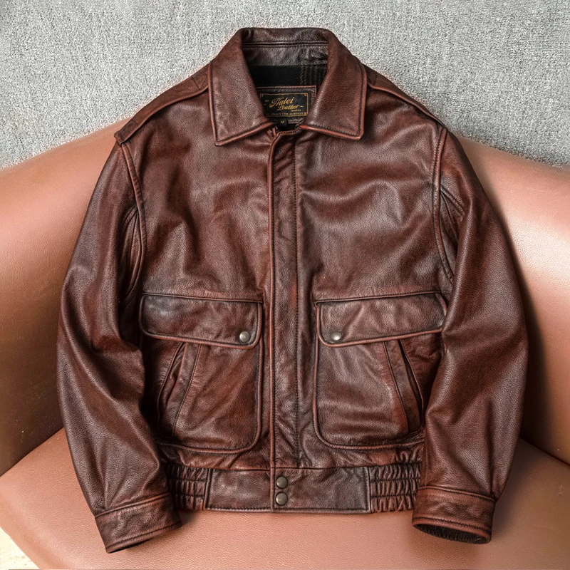 

Revliva Distred Quilted Genuine Top-layer Cowhide Leather Moto Leather Crop Quilt Parka Sle with Standing Collar Zip Clo...