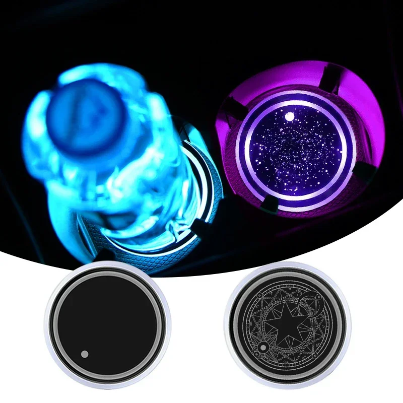 Luminous LED Car Water Cup Holder Coaster for Mercedes Benz W210 W211 W212 W221 W222 A C E G S R CLS CLA CLK SLK GLK Accessory