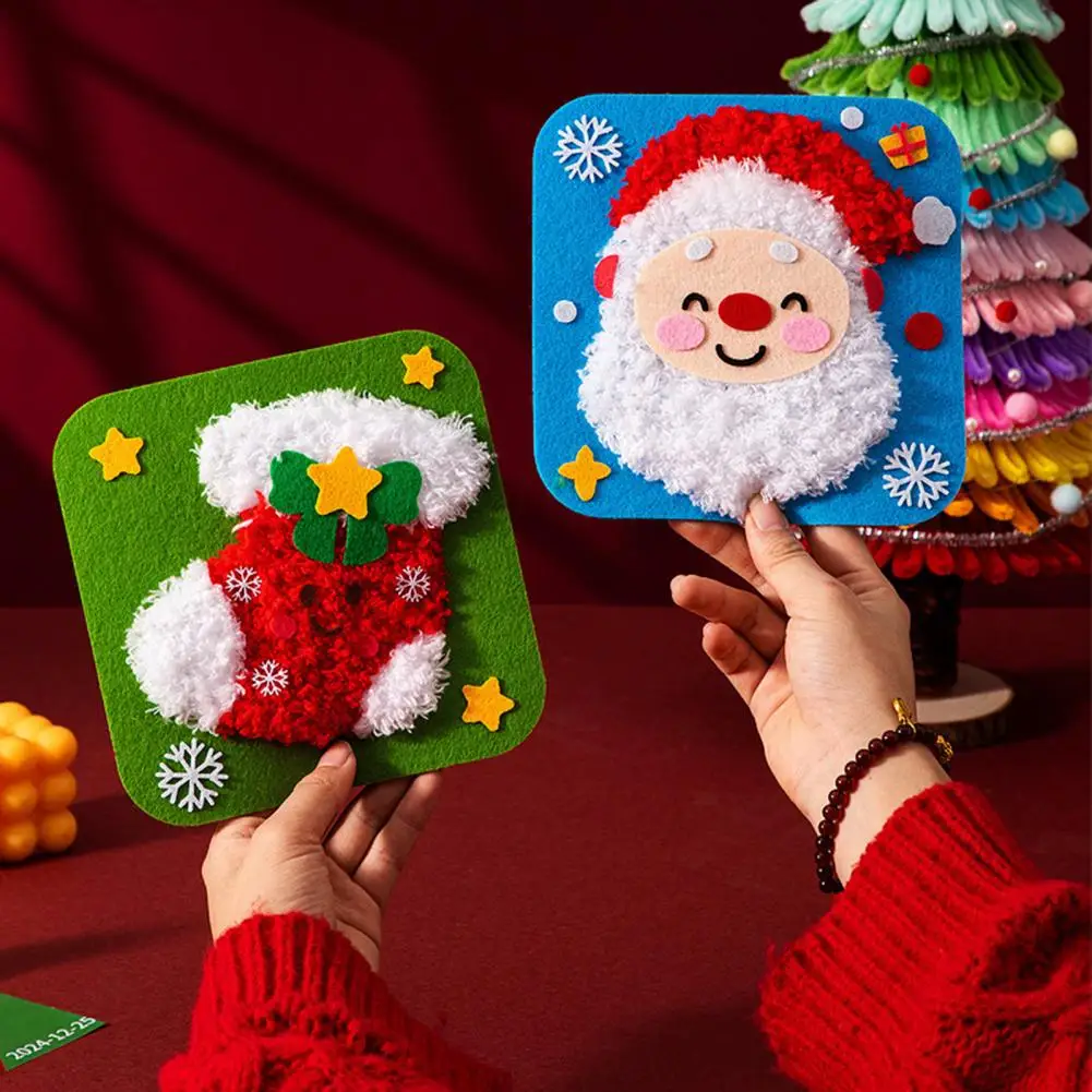 20cm diy kit de bordado de nat - Embroidery Xmas Stocking avaliação e preço